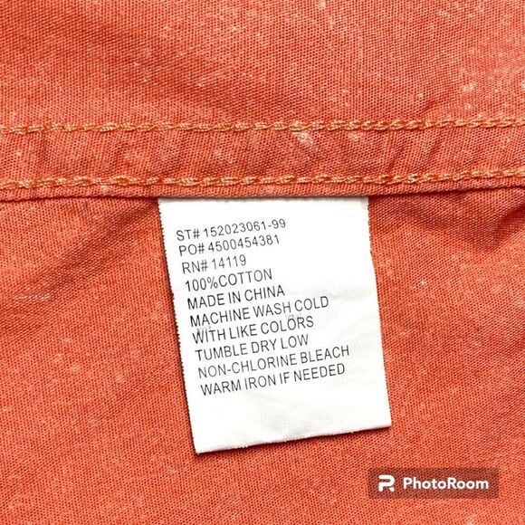 Ely Cattleman Western pearl snap shirt Orange size XL Spring Easter - Picture 7 of 7